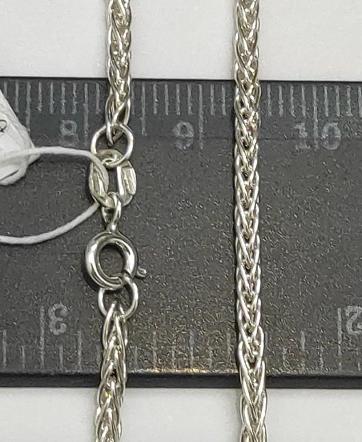 Серебряная цепь с плетением Колосок (31899029) 1