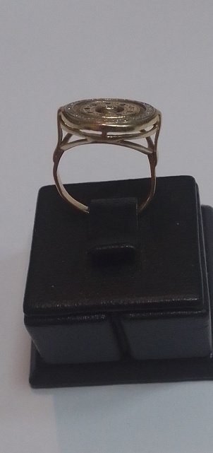 Кольцо из красного золота с цирконием (32303837) 2