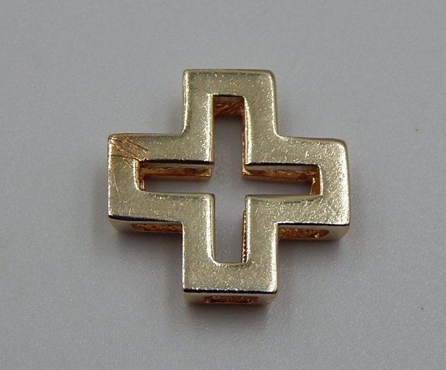 Підвіс-хрест з червоного та білого золота (33945621) 1