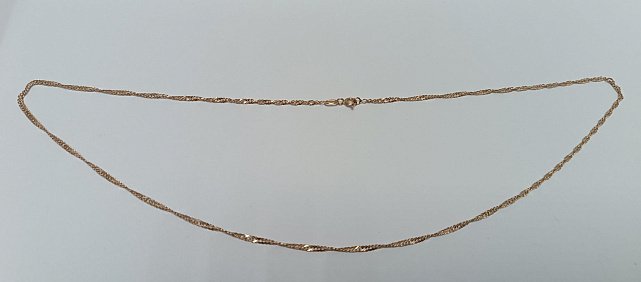 Цепь из красного золота с плетением Сингапур (33672588) 3