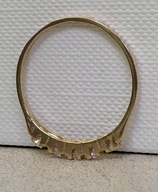 Кольцо из желтого золота с цирконием (30438223) 3