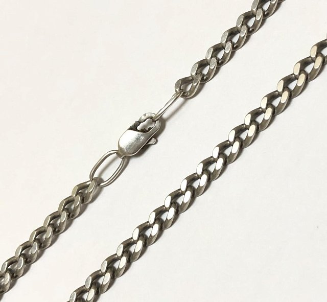 Серебряная цепь с плетением панцирное (33460511) 0