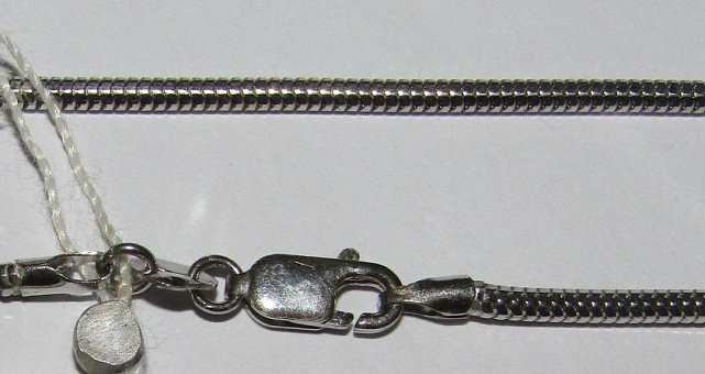 Серебряная цепь с плетением Снейк (28954169) 0
