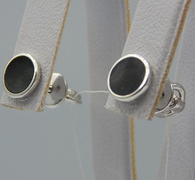 Срібні сережки з емаллю (32417959) 1