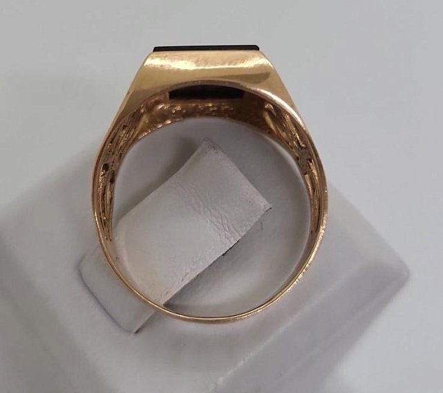 Перстень из красного золота с ониксом (33544531) 4