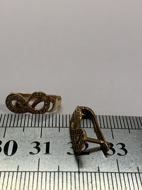 Серьги из красного золота с цирконием (32236123)  3
