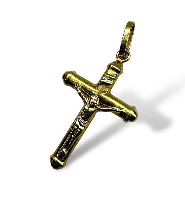 Підвіс-хрест з жовтого золота (33681610) 0