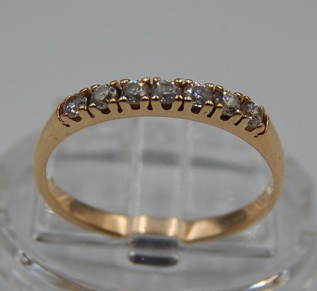 Кольцо из красного золота с цирконием (33722167) 0