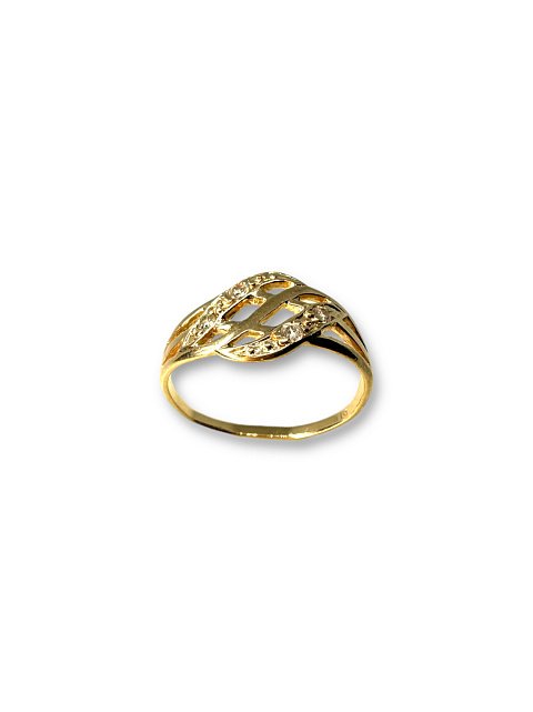 Кольцо из красного золота с цирконием (31250314) 1