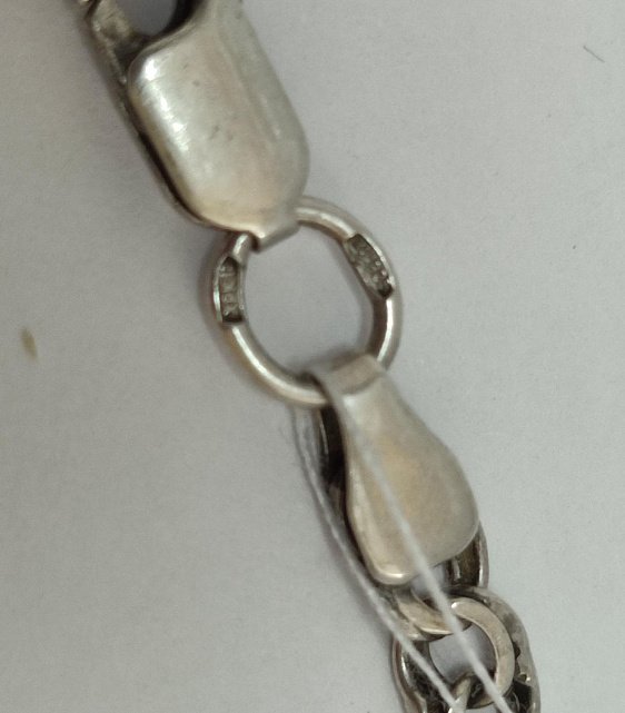 Серебряная цепь с плетением Бисмарк (33734872) 1