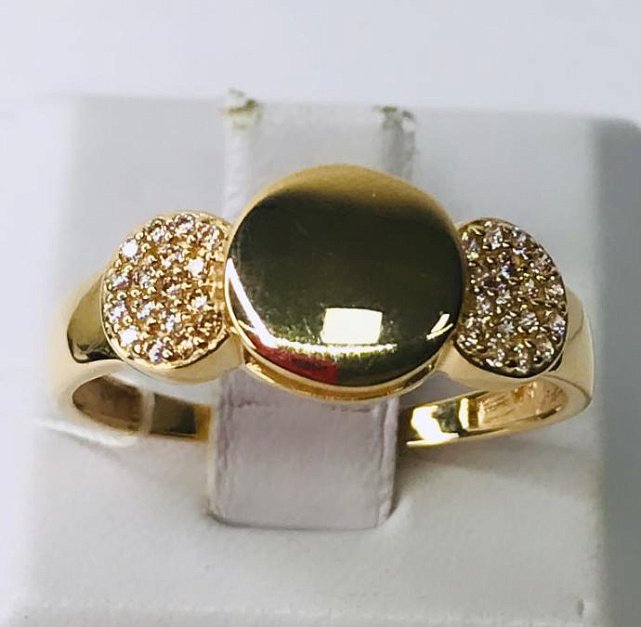 Кольцо из красного золота с цирконием (32864780) 0