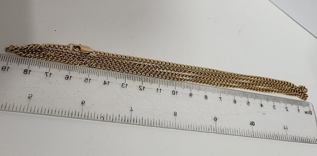 Ланцюг із жовтого золота з плетінням панцирне (33700639) 1
