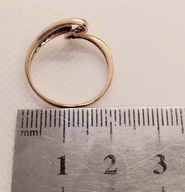 Кольцо из красного золота с цирконием (32957916)  3