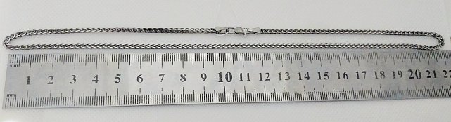 Серебряная цепь с плетением Колосок (33340124) 3