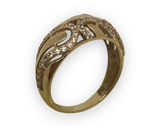 Кольцо из красного золота с цирконием (29267658) 0