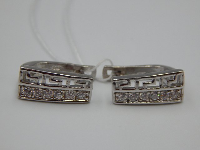 Срібні сережки з цирконієм (33746376) 2