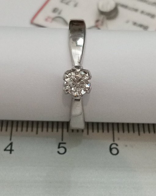 Серебряное кольцо с цирконием (29010665) 3