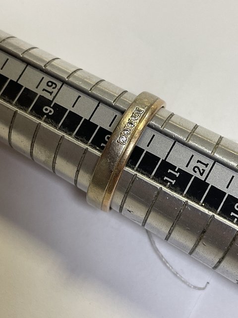 Обручальное кольцо из красного и белого золота с бриллиантом (-ми) (33251644) 1