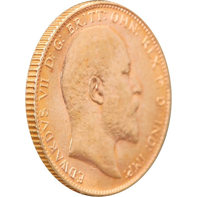 Золота монета Соверен Едуарда VII 1 Англійський Фунт 1910 Великобританія (33016375) 8