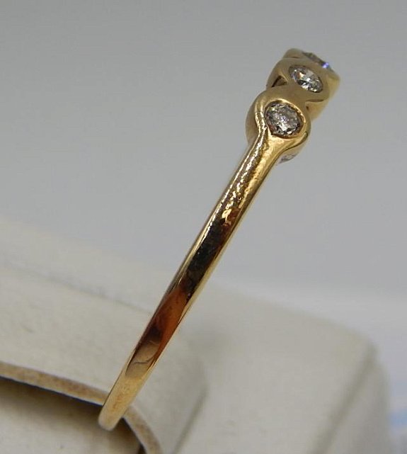Кольцо из желтого золота с бриллиантом (-ми) (31539609) 3
