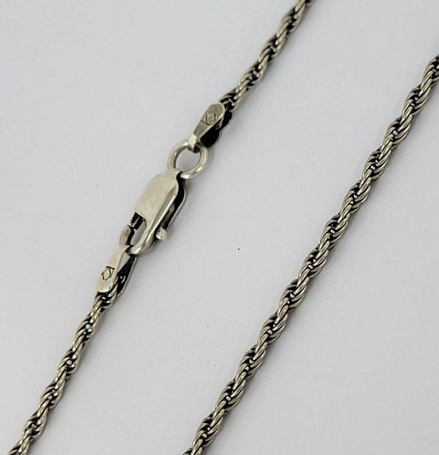 Серебряная цепь с плетением Веревочка (33671171) 0