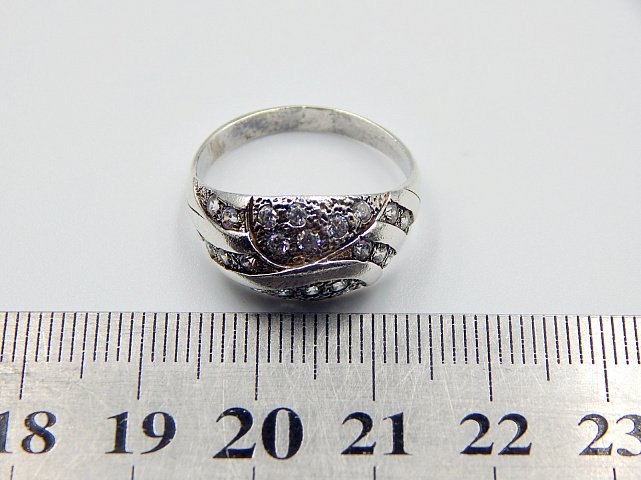Серебряное кольцо с цирконием (31808801) 3