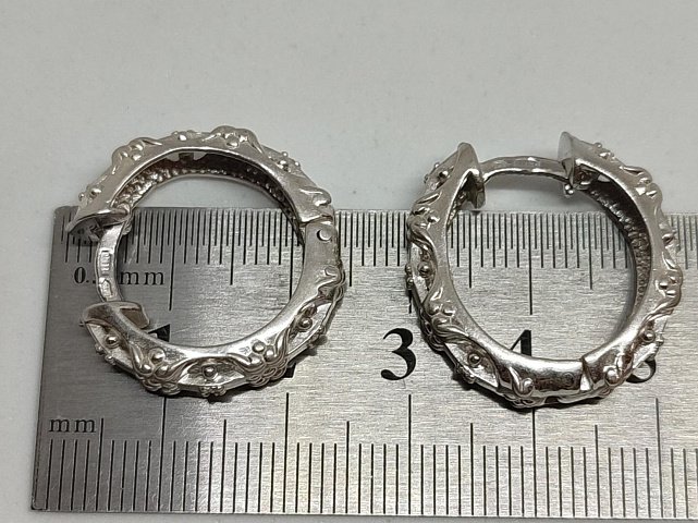 Серебряные серьги с цирконием (29925341) 3