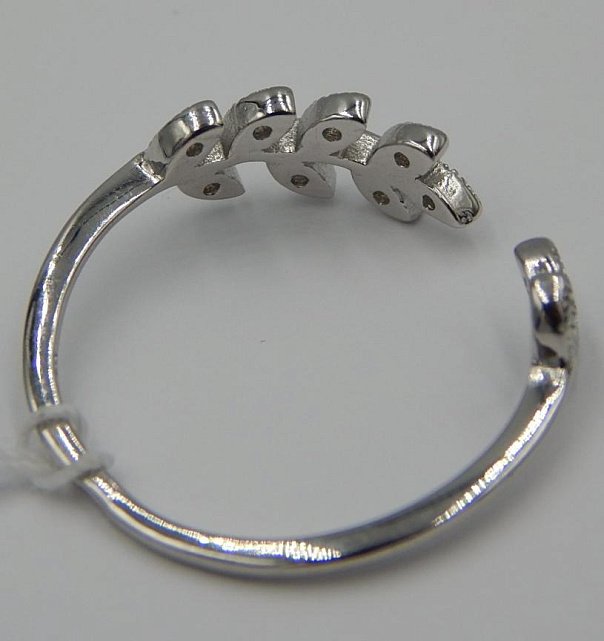 Серебряное кольцо с цирконием (30490443) 2