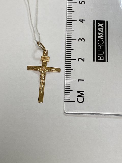 Підвіс-хрест з червоного золота (33700561) 2