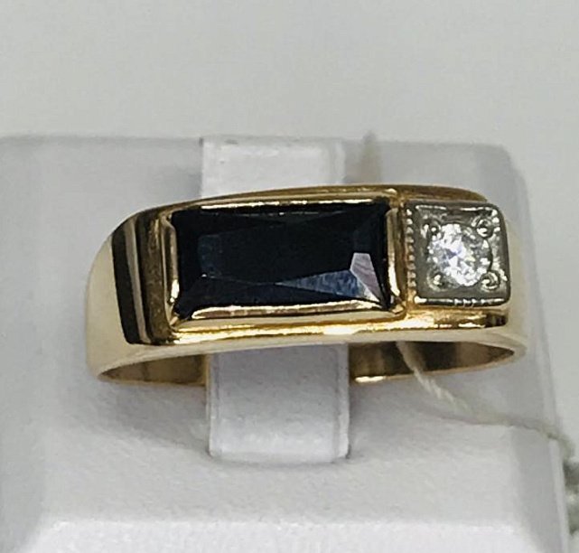 Перстень із червоного та білого золота з цирконієм (28799041) 0