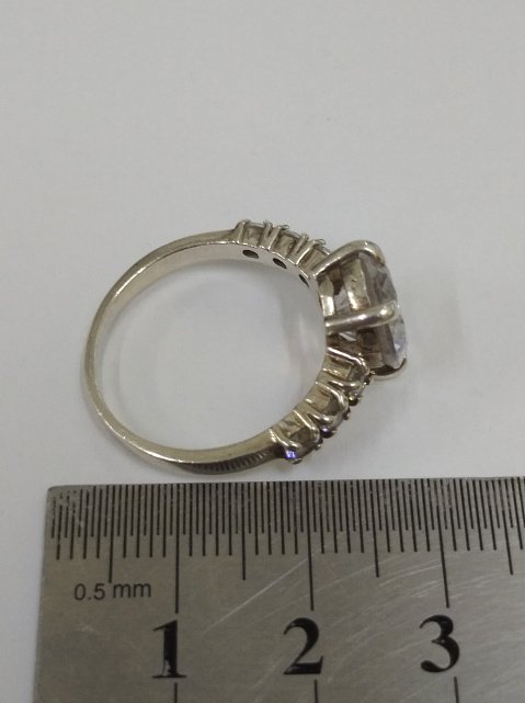 Серебряное кольцо с цирконием (32749216) 5