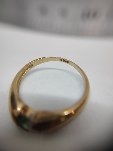 Кольцо из желтого золота с изумрудом (27417717) 7
