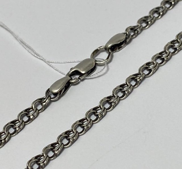 Серебряная цепь с плетением Бисмарк (33073436) 0