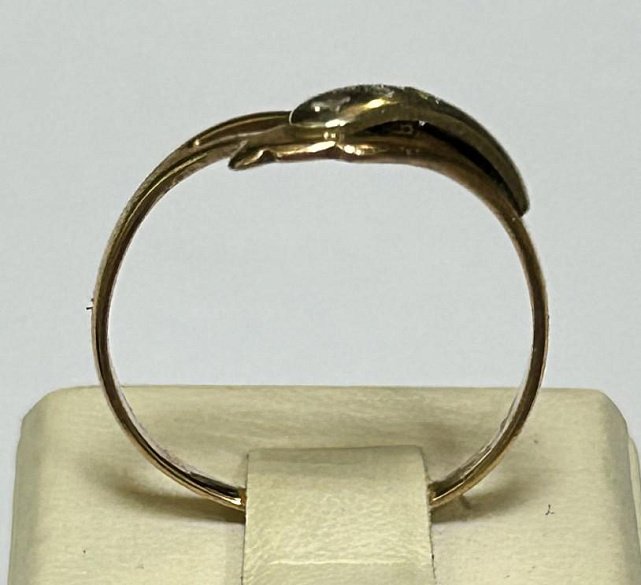 Кольцо из красного и белого золота с цирконием (33805229) 2