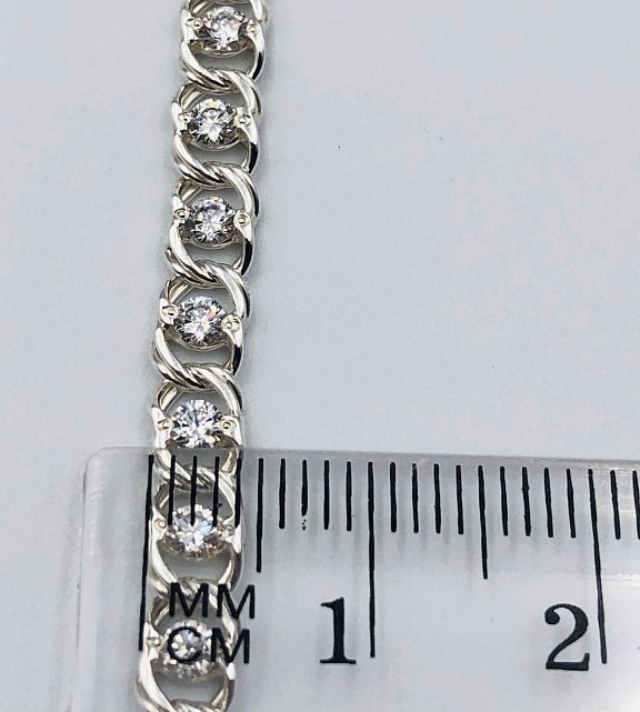 Срібний браслет із цирконієм (33720423) 3