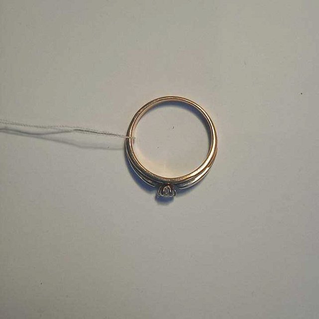 Кольцо из красного золота с бриллиантом (-ми) (27416704) 5
