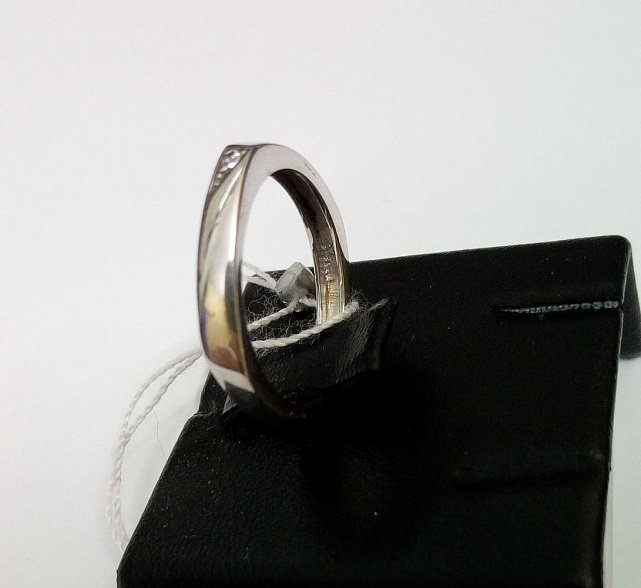 Серебряное кольцо с цирконием (30531813) 1