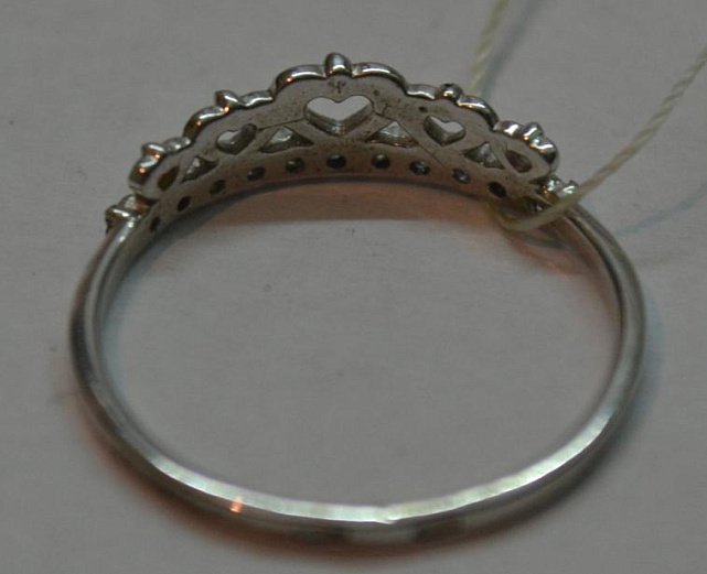 Серебряное кольцо с цирконием (30508592) 3