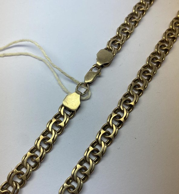 Серебряная цепь с плетением Бисмарк (33750841) 0