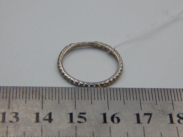Серебряное кольцо с цирконием (31286401) 3