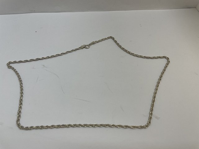 Серебряная цепь с плетением Веревочка (33834223) 2