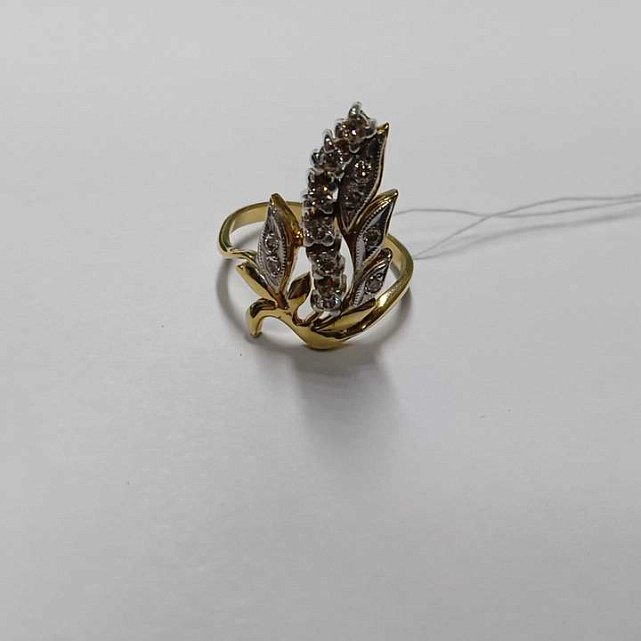 Кольцо из желтого и белого золота с бриллиантами (27416559) 7