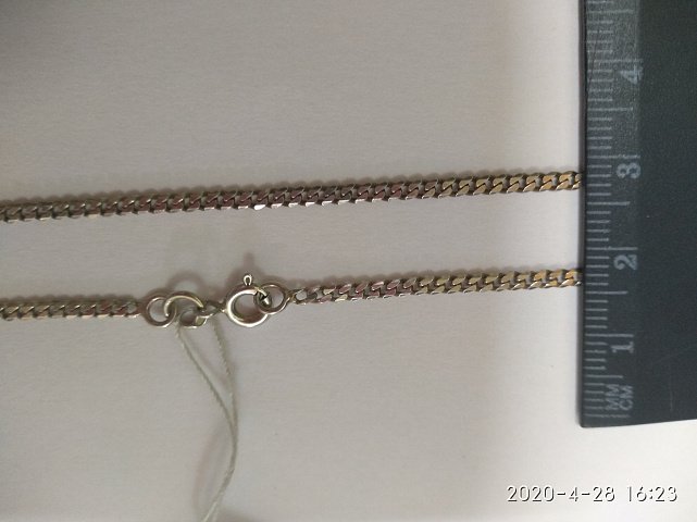 Серебряная цепь с панцирным плетением (5636548) 3