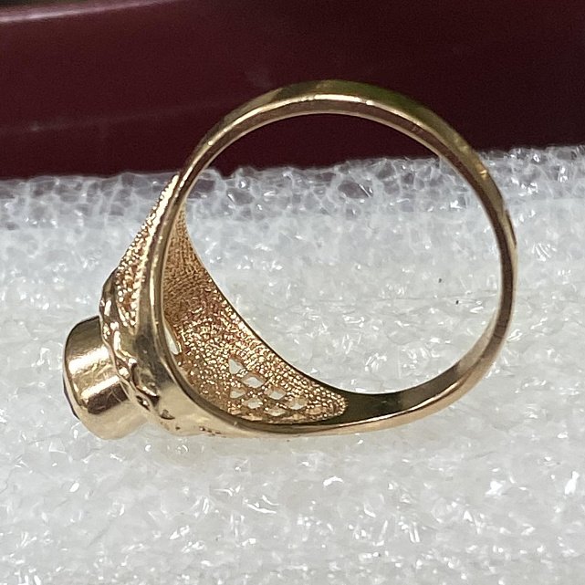 Кольцо из красного золота с корундом (30924119)  6