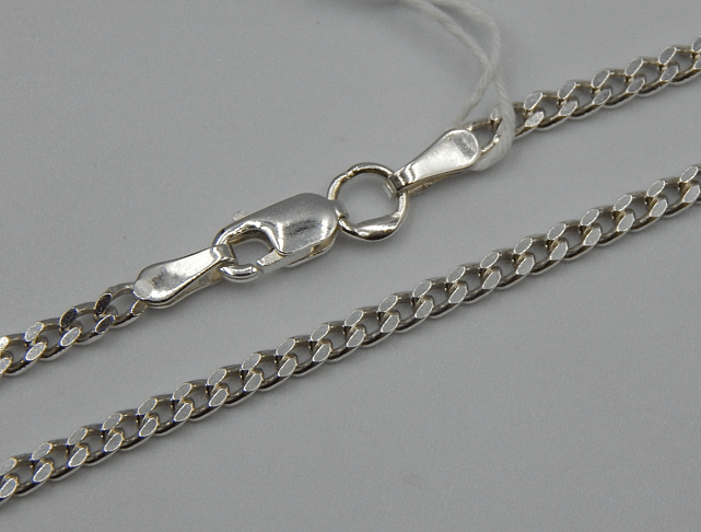 Срібний ланцюг з плетінням панцирне (32202889) 0