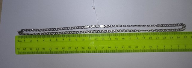 Серебряная цепь с плетением Бисмарк (33504038) 3