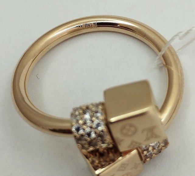 Кольцо из красного золота с цирконием (33746601) 2