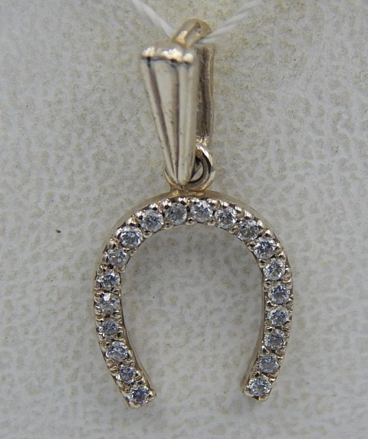 Кулон из белого золота с бриллиантом (-ми) (31034606) 0