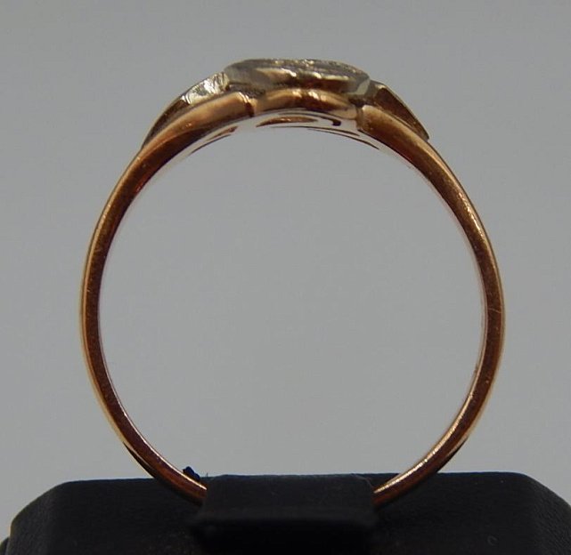 Кольцо из желтого и белого золота с цирконием (31760730)  4