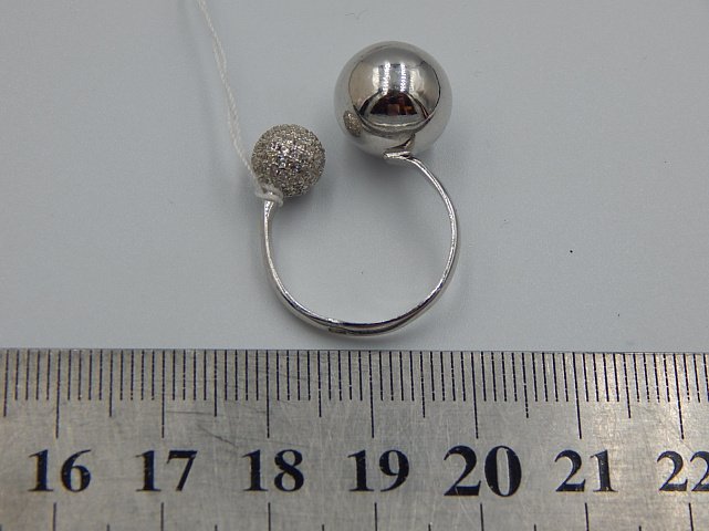 Серебряное кольцо с цирконием (33056018) 5